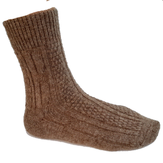 Alpaka Socken Damen braun-melange