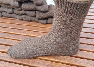 Alpakasocken Wohlfühlsocken Damen braun melange